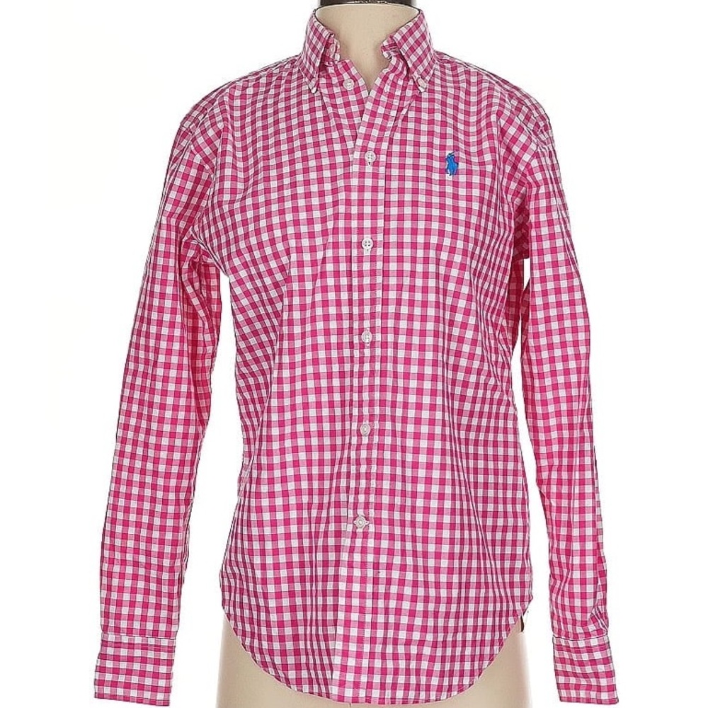 Ralph Lauren
Size S Long sleeve button-down shirt
Pink/White
Practically new